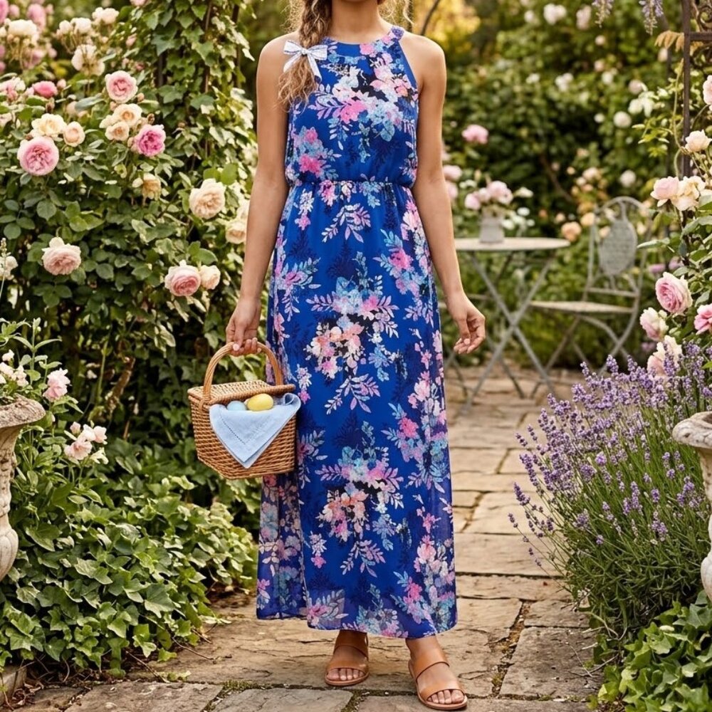 Xhilaraton Small Petite Floral Summer Dress Romantic Coquette Wedding Graduation